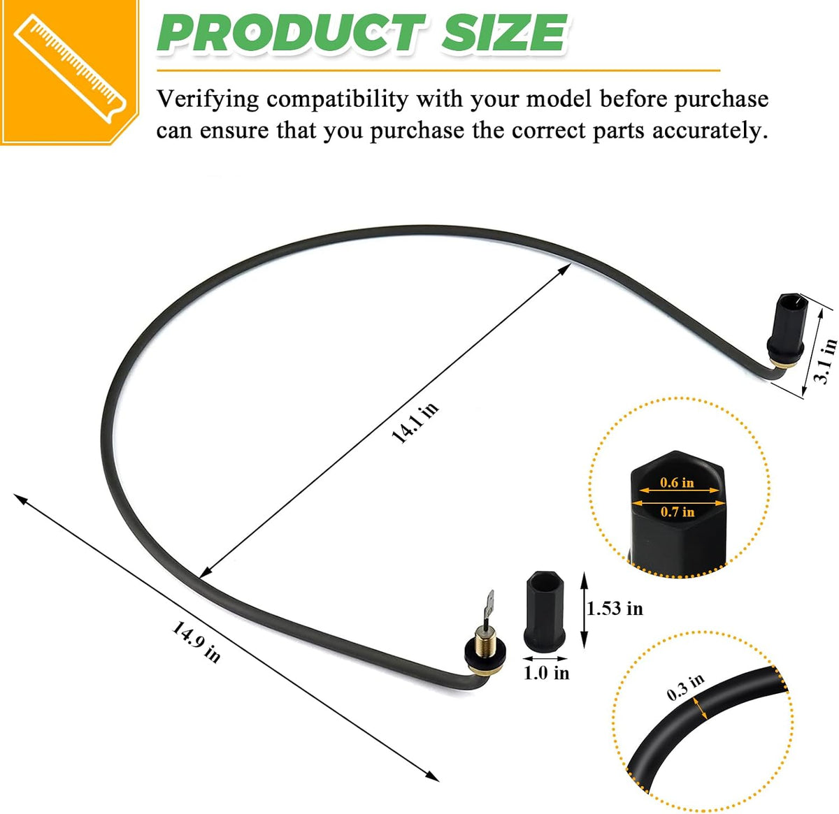 W10518394 W10441445 PS8260087 Dishwasher Heating Element by Techecook - Fit for Whirlpool Kenmore Amana Maytag Dishwasher - Replaces W10134009 AP5690151 W10518394VP WDF520PADM7 WDT710PAYM3 WDT720PADM2