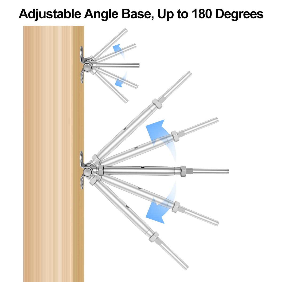 20 Pairs 1/8" Cable Railing Kit Swage Toggle Turnbuckle Hardware