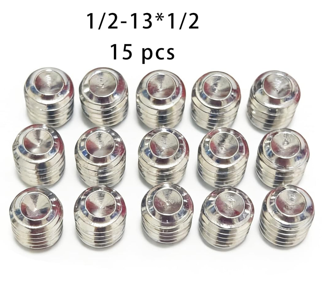 5/16-18 * 1-1/2 Inch Hex Socket Set Screws, 304 Stainless Steel Internal Hex Drive Cup Point Grub Screws, Furniture, Industrial Fastening (15 PCS) (5/16-18 * 1-1/2, Inches)