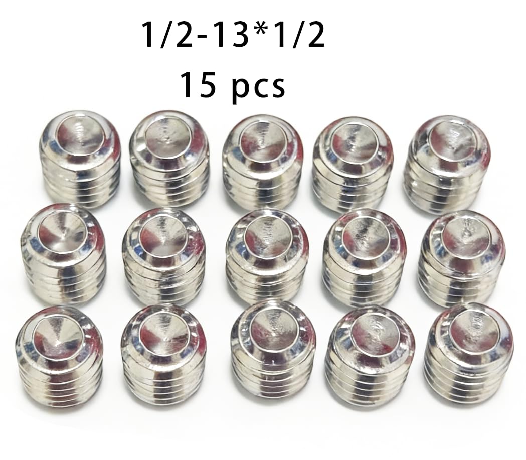 5/16-18 * 1-1/2 Inch Hex Socket Set Screws, 304 Stainless Steel Internal Hex Drive Cup Point Grub Screws, Furniture, Industrial Fastening (15 PCS) (5/16-18 * 1-1/2, Inches)