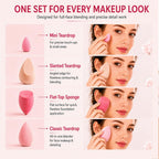 Makeup Sponge Set, 7 Pcs Multi Colored Blender Sponges