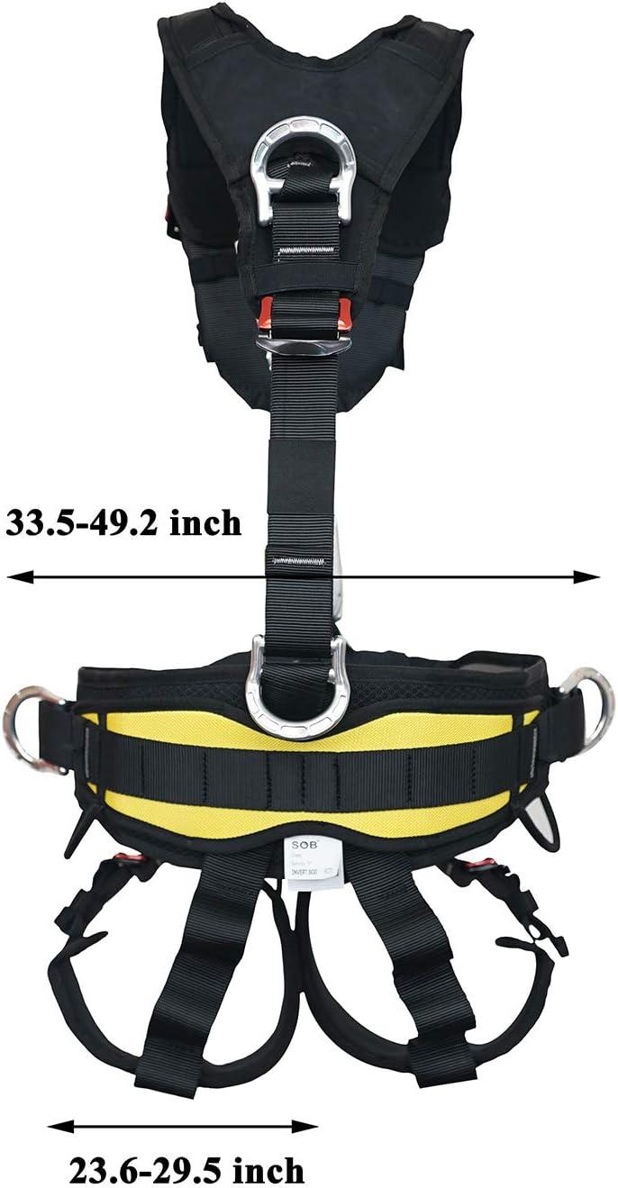 Full Body Climbing Harness Can Be Inverted Thicken Widen Protect Waist Safety Harness Tree Work Rock Climbing