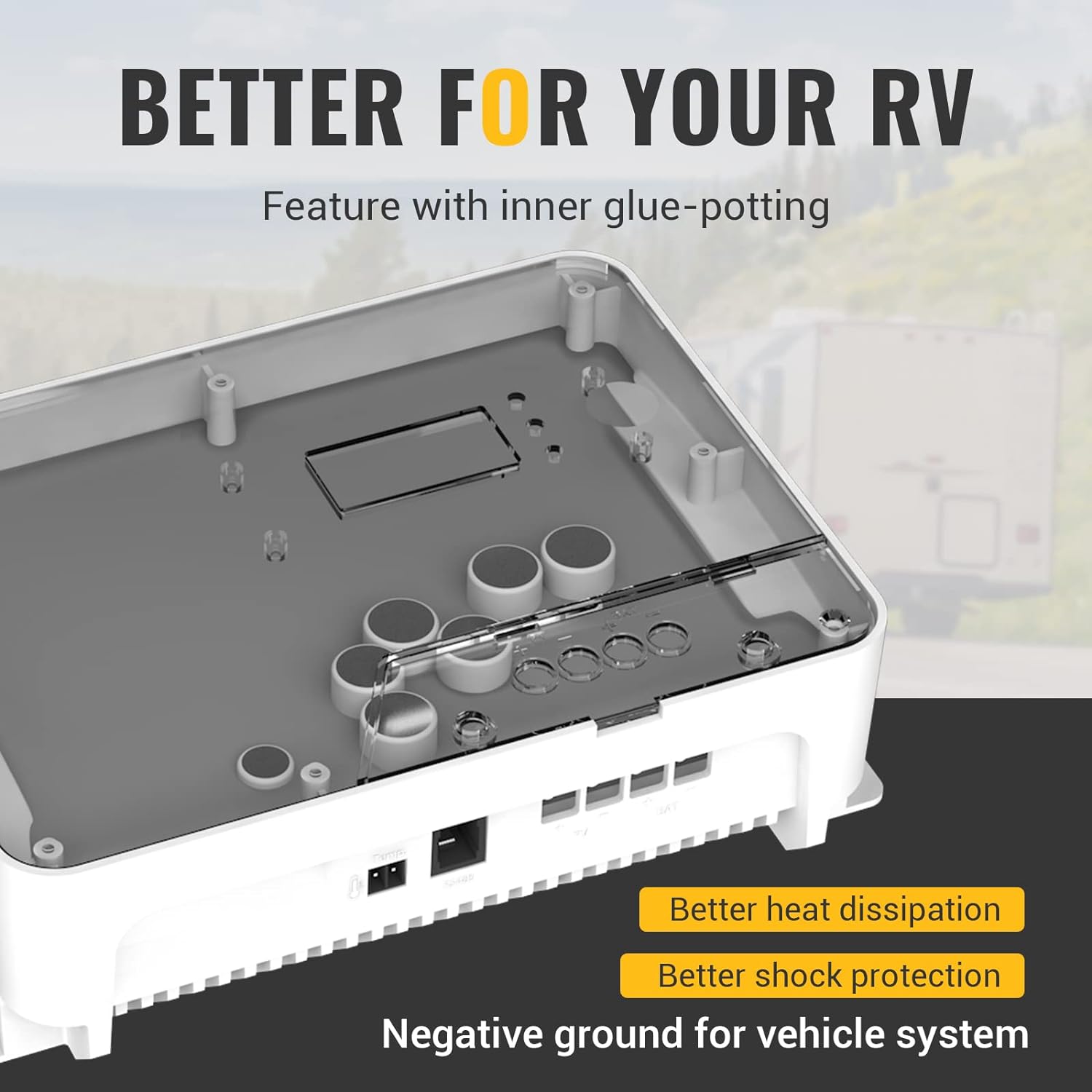 40A MPPT Solar Charge Controller 12V/24V/36V/48V Battery Regulator | with Remote APP Control, Backlit LCD Display