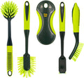 Scrub Brush Set - Long Handle Cleaning Brushes with Heavy Duty Bristles and Comfort Grip - Scrubbers for Kitchen