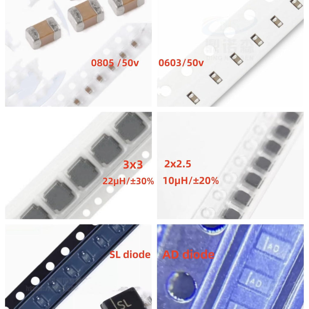 Hailue150Pcs Mobile Phone Capacitor 50V SMD Diode,Inductor﻿,Diode