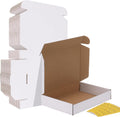 11x8x2 Shipping Boxes Set of 30, White Corrugated Cardboard Mailer Box for Packing Small Business