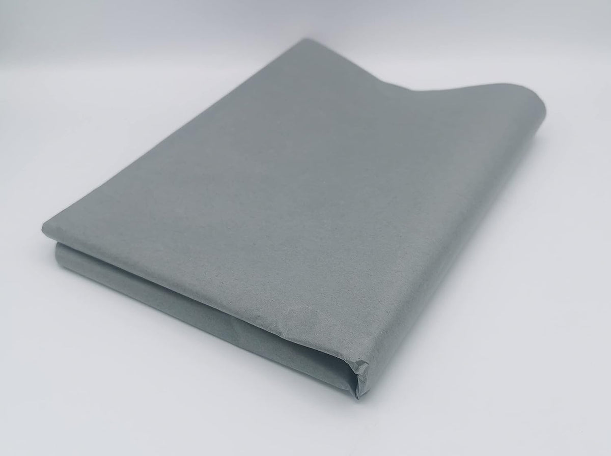 100 Coloured Tissue Paper/Gift Wrap/Wrapping Paper Sheets (20 x 30) by ODL Packaging (Grey)