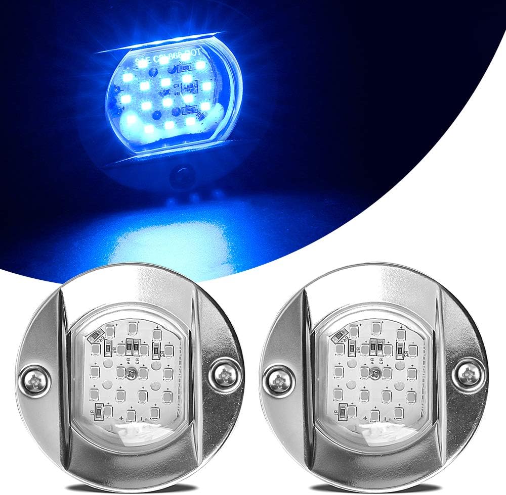 HUSUKU LED Marine Courtesy Lights 3inch 18LED 1200LM Boat Interior Light