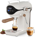 Espresso Machine with Steam Milk Frother Semi Automatic 20 Bar Compact White with Touch Screen for home Cafetera