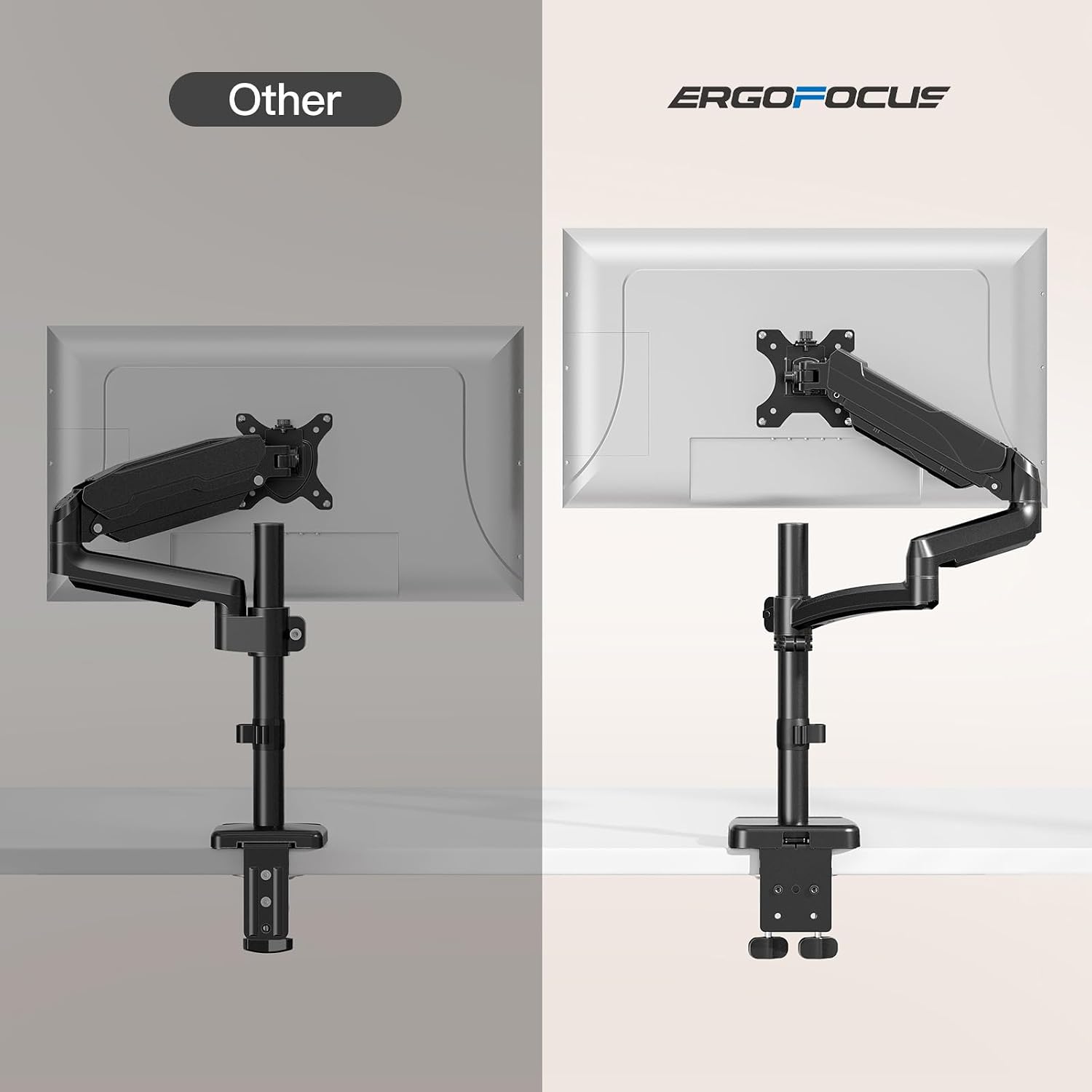 Extra Long Arm Monitor Mount, Fits Max 32" Hold up to 19.8lbs | Single Long Arm Computer Desk Mount, Extra Long
