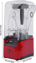 Commercial Professional Blender Shield Quiet Sound Enclosure Timer Heavy Duty Stainless Steel Blade Variable Speed