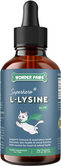 Premium L-Lysine Supplement for Cats – for Immune Support, Sneezing, Runny Nose, Watery Eyes & Nasal Health– 60ML