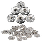 50 Sets Sew-on Snap Buttons, Silver