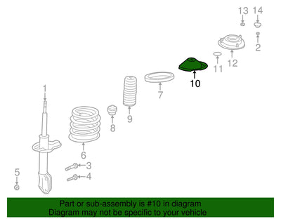 Subaru 1993-2018 Front Strut Spring Seat Impreza Forester 20323FA000 Genuine OEM