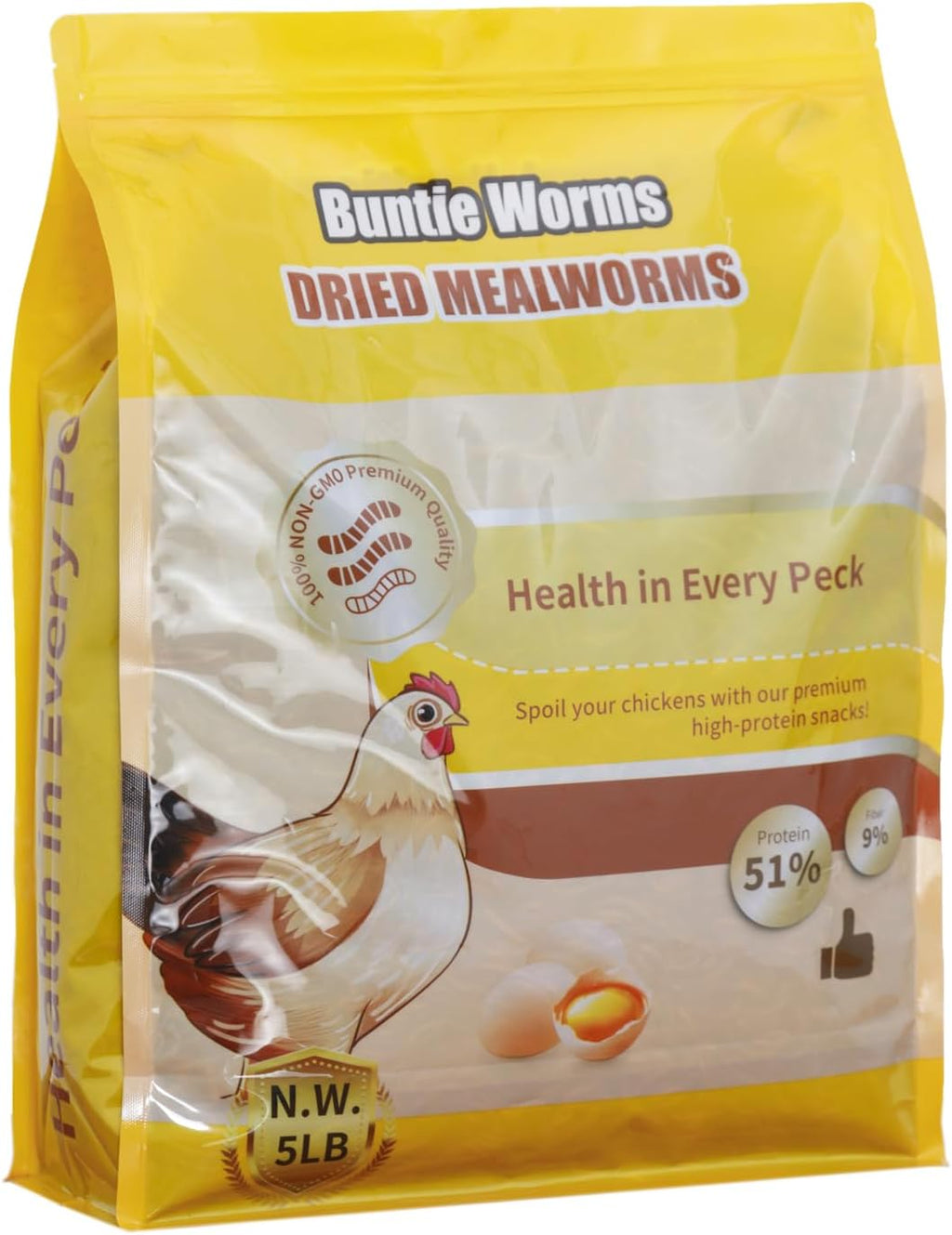 5LB Dried Mealworms for Wild Birds and Chicken