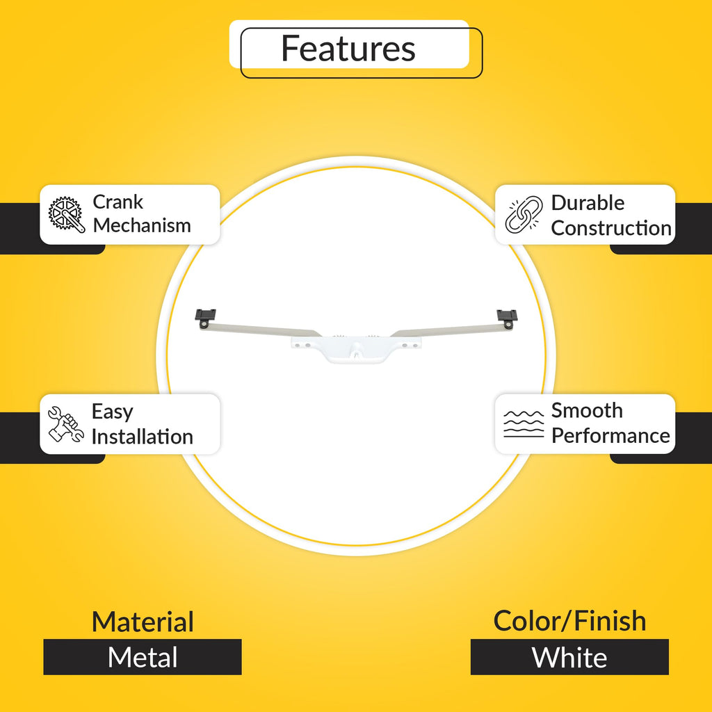 Pivot Shoe Operator for Single Vent Awning Windows, White Finish
