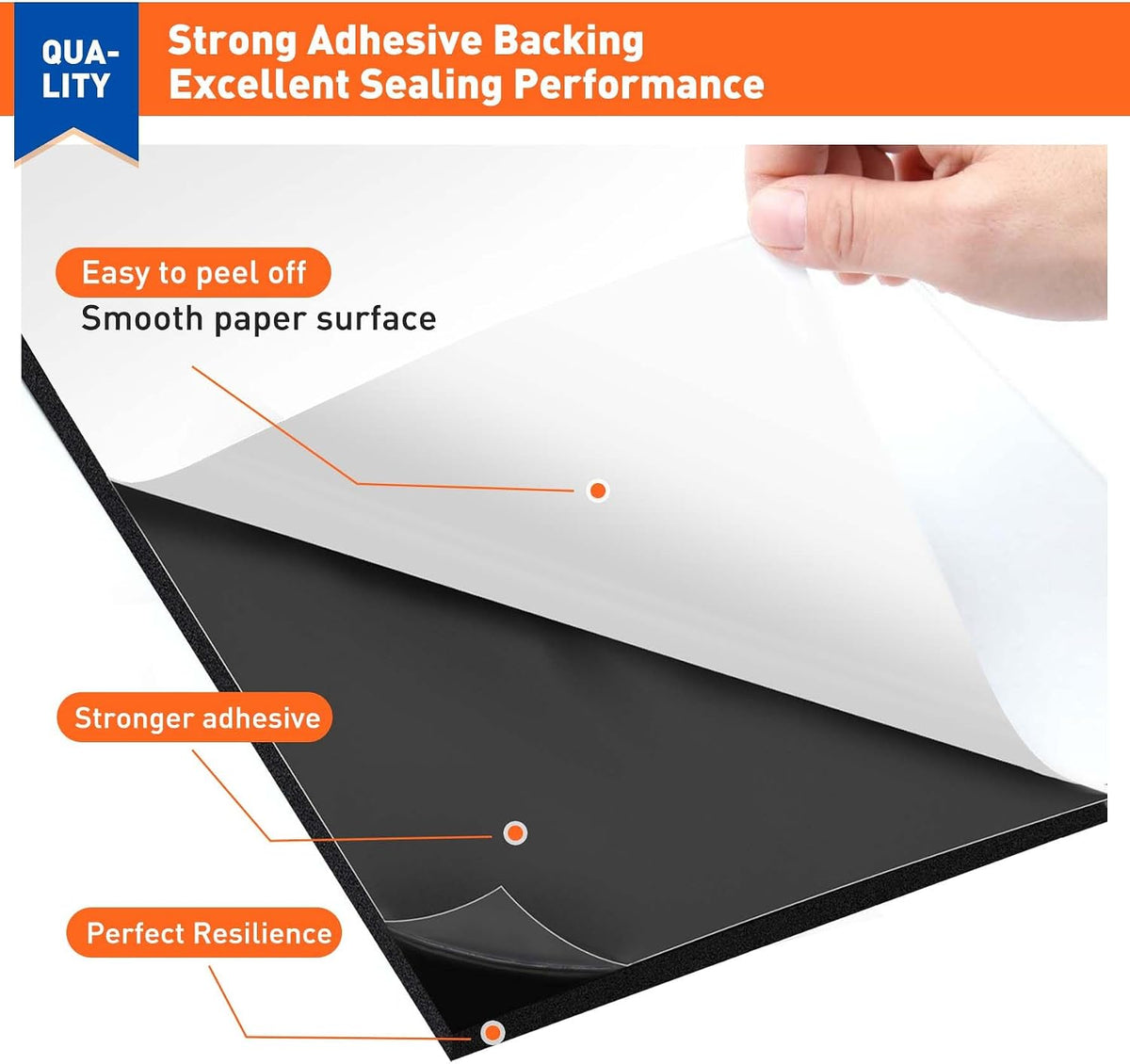Adhesive Sponge Neoprene Foam Padding, 1/16" Thick x 12" x 59"