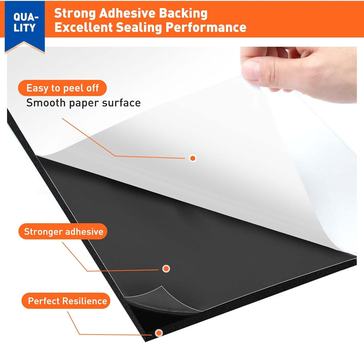 Adhesive Sponge Neoprene Foam Padding, 1/8" Thick x 12" x 59"