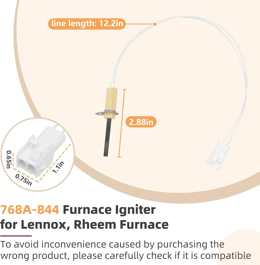 768A-844 Furnace Ignitor, 41K56 Hot Surface Ignitor Fits for Gas Furnace