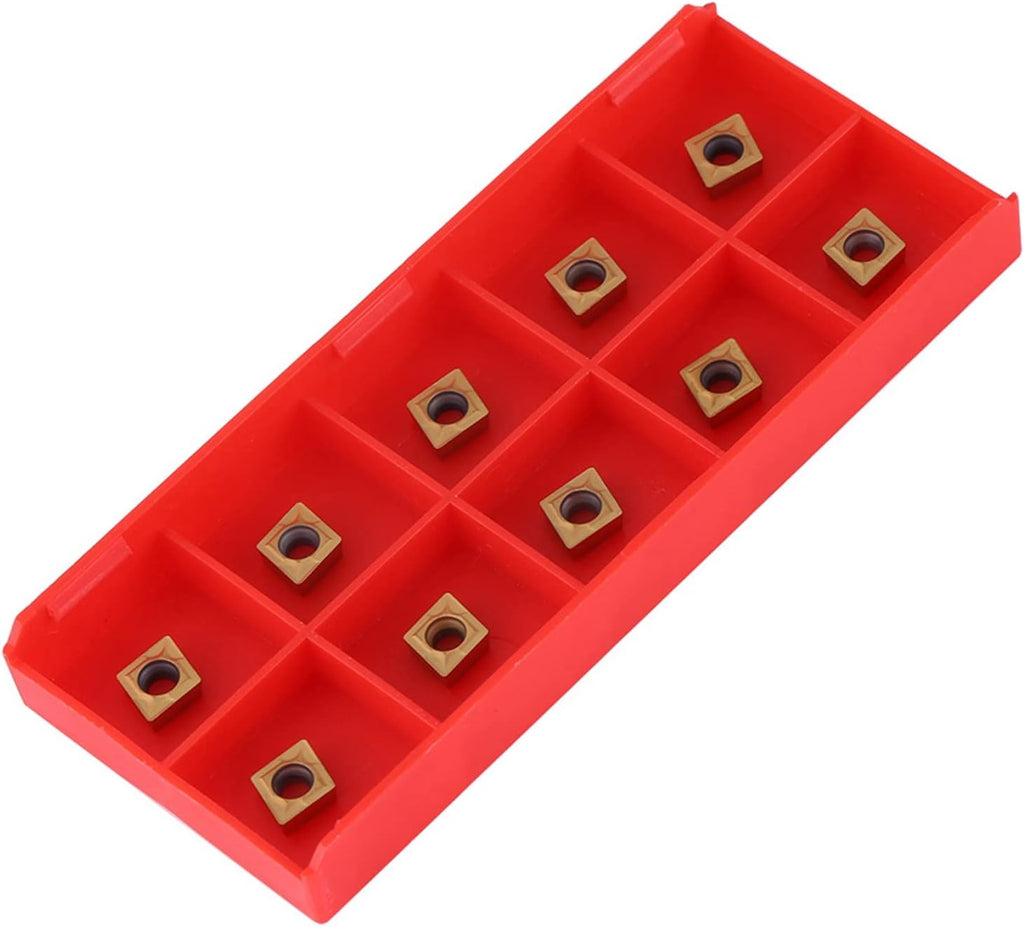 Carbide Line Boring Tips,Carbide Lathe Tool Tips,Ccmt21.51 Exquisite for Insert Pack Insert 10Pcs CNC Carbide Tips Inserts Blade Cutter Lathe Turning Tool with Box
