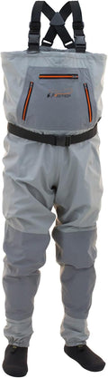Hellbender Breathable Waterproof Stockingfoot Fishing Chest Wader for Fishing | 4-ply nylon upper, double-reinforced