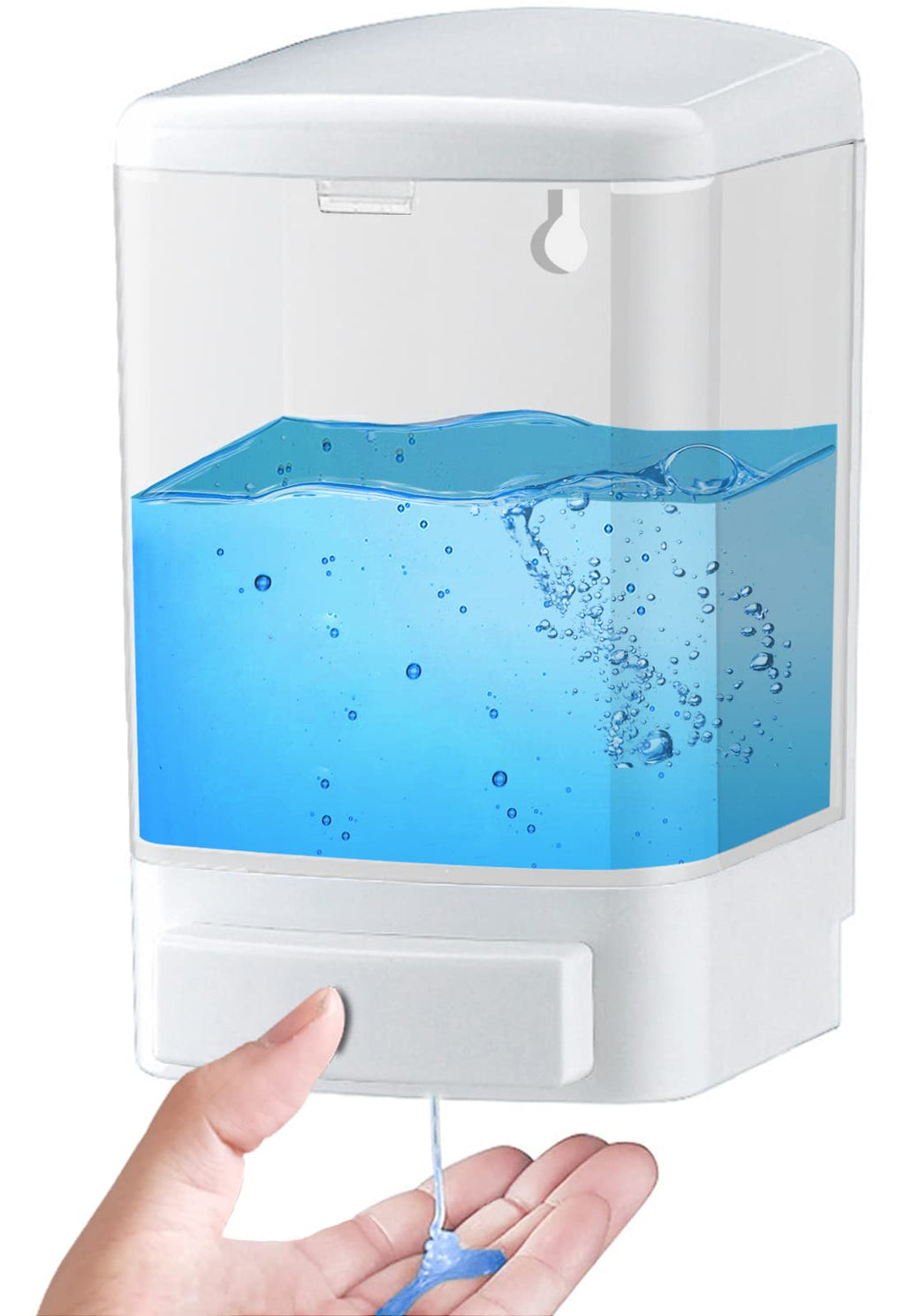 Manual Soap Dispenser Wall Mounted, 33.8oz, Bathroom Kitchen Commercial