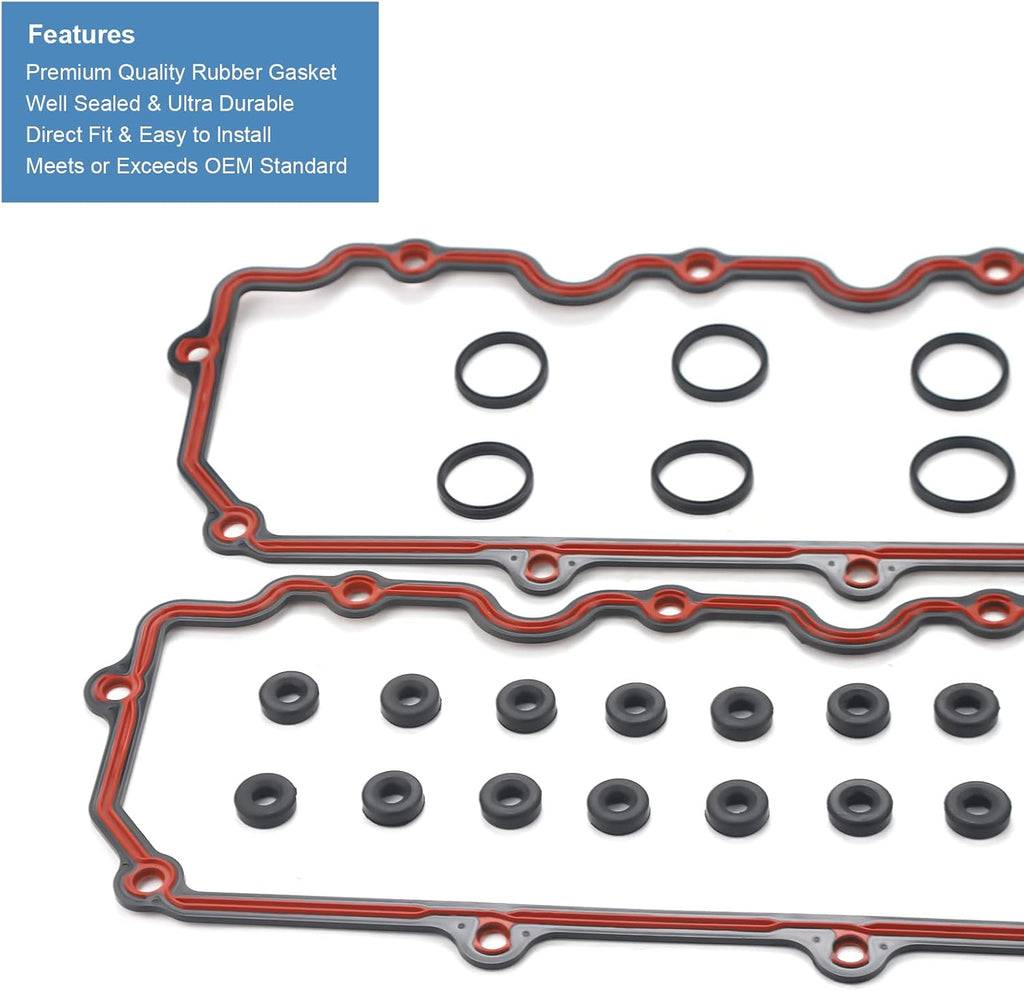 Upper and Lower Powerstroke Diesel Valve Cover Gaskets Fit for Ford Vehicle