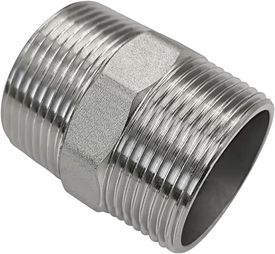Beduan 1.5 Male NPT Nipple Hex 304 Stainless Steel Pipe Fitting