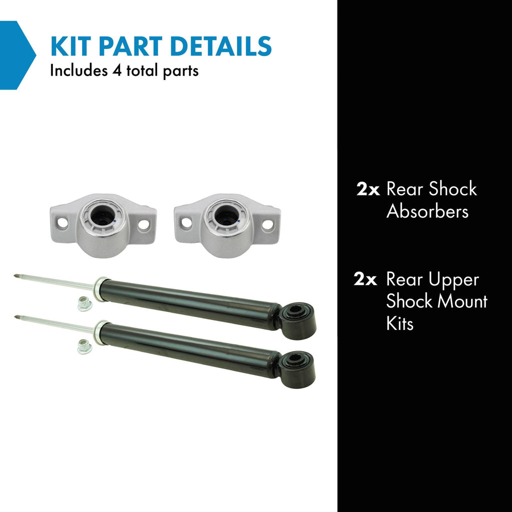 TRQ Rear Suspension Kit Shock Absorber Shock Mount Kit
