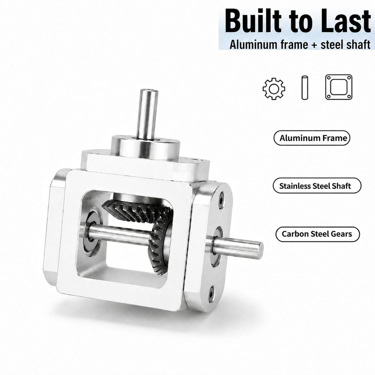 90 Degree Right Angle Gearbox 1:1 Bevel Gear Drive