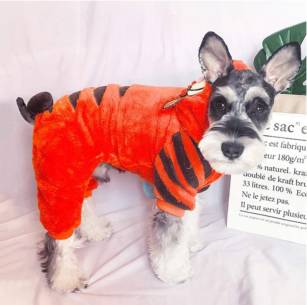 Tiger Dog Costume Funny Halloween Dog Costumes Cute Cosplay Jumpsuit Fashion Dress for Puppy Small Medium Large