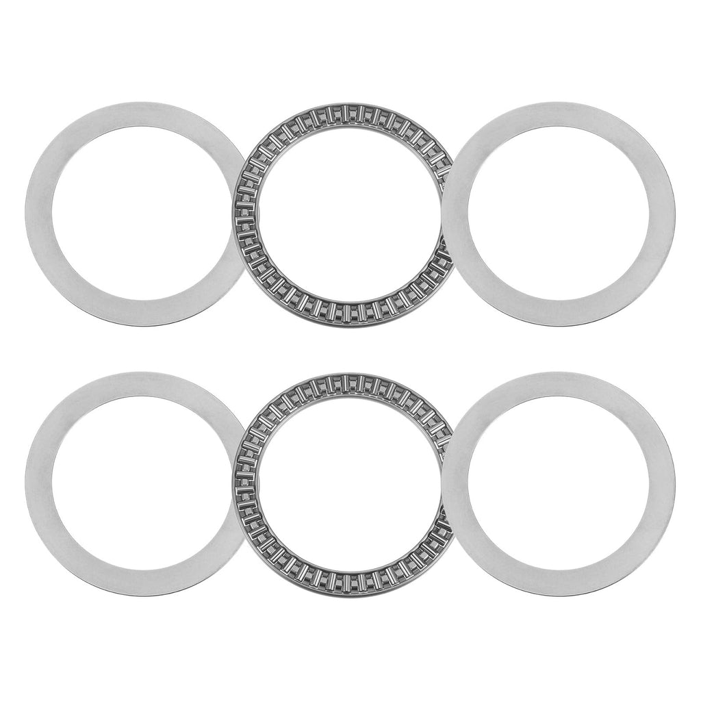 uxcell AXK80105 Thrust Needle Roller Bearings with Washers 80mm Bore 105mm OD 4mm Width 2pcs
