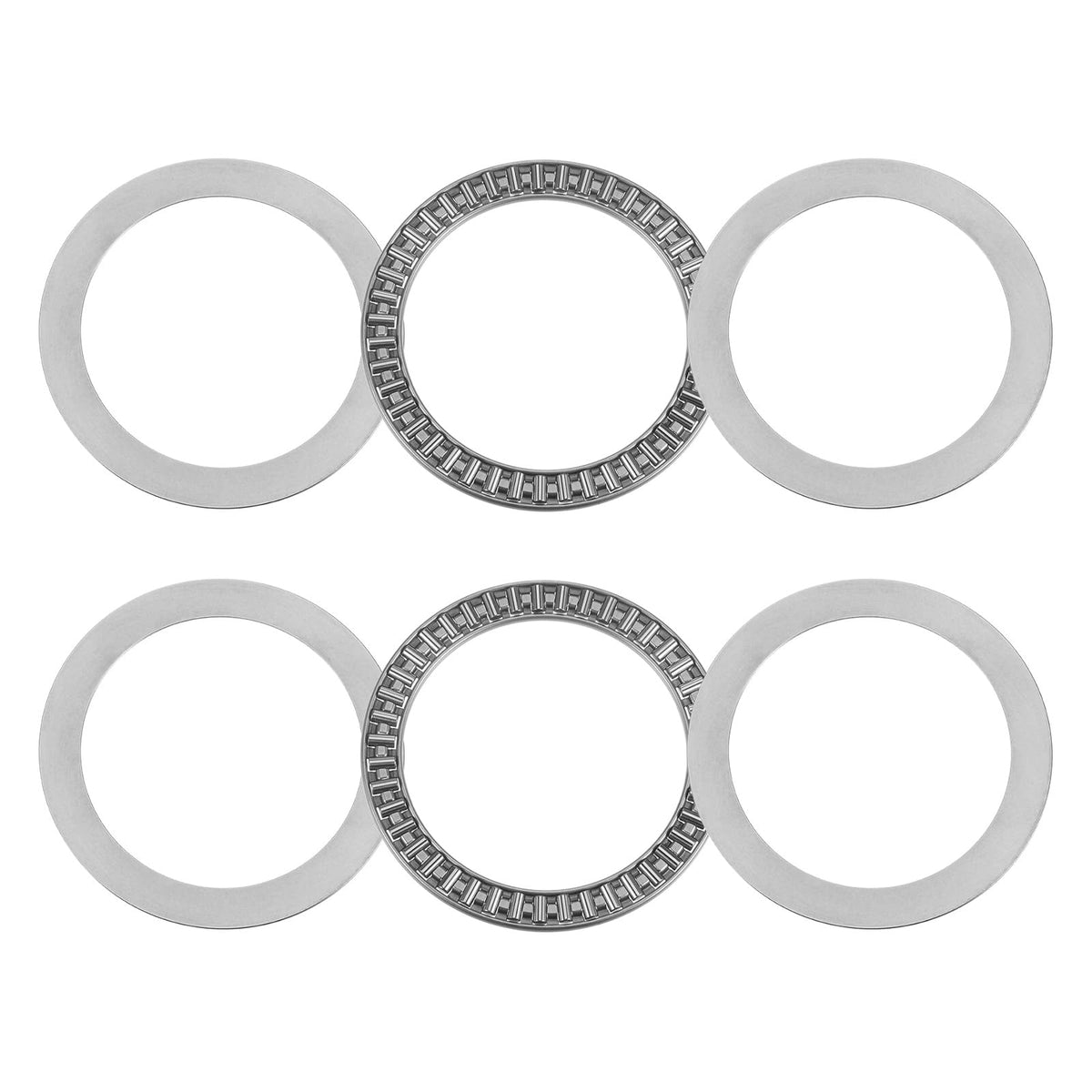 uxcell AXK80105 Thrust Needle Roller Bearings with Washers 80mm Bore 105mm OD 4mm Width 2pcs