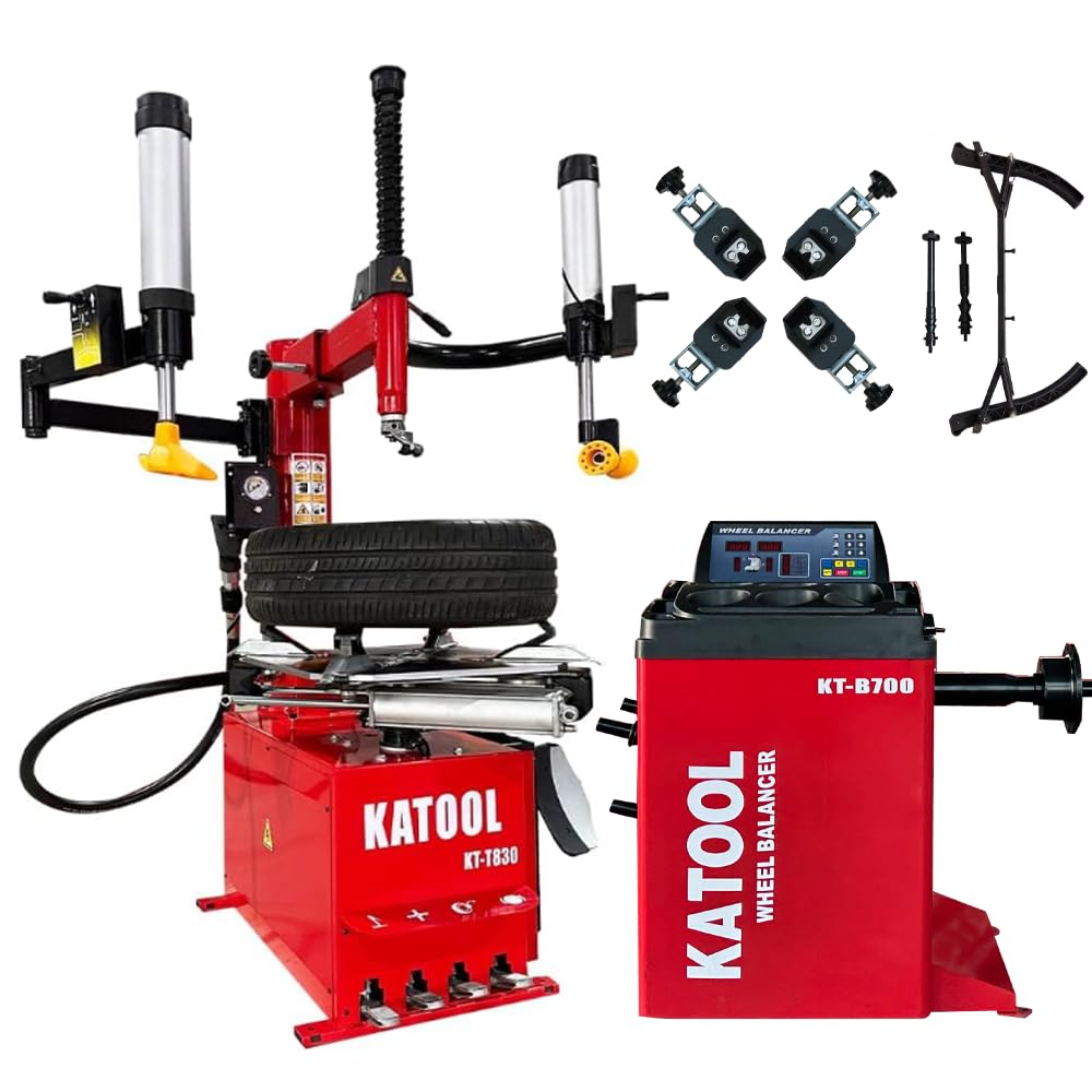 2.0HP Tire Changer Bead Blaster Wheel Balancer Machine Combo with Motorcycle Adaptor Tire Changer Machine Tire