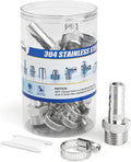 TAILONZ 12Pcs 304 Stainless Steel 1/2" Barb-1/2" Male NPT Hose Barb Adapter