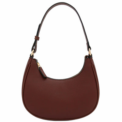 Small Crescent Shoulder Bag Underarm Purse (Coffee)