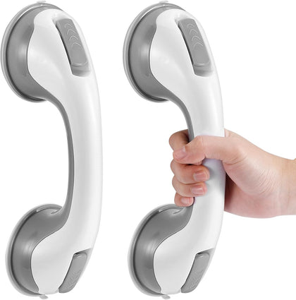 Grab Bars for Bathtubs and Showers, 12 Inch Shower Handle Strong Suction Cup Grab Bar for Shower Chair Stool