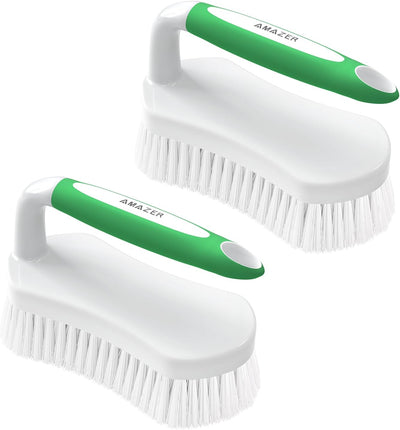 Scrub Brush for Cleaning Comfort Grip Shower Scrubber Stiff Bristles with Handle Heavy Duty Cleaner Brush for Tub