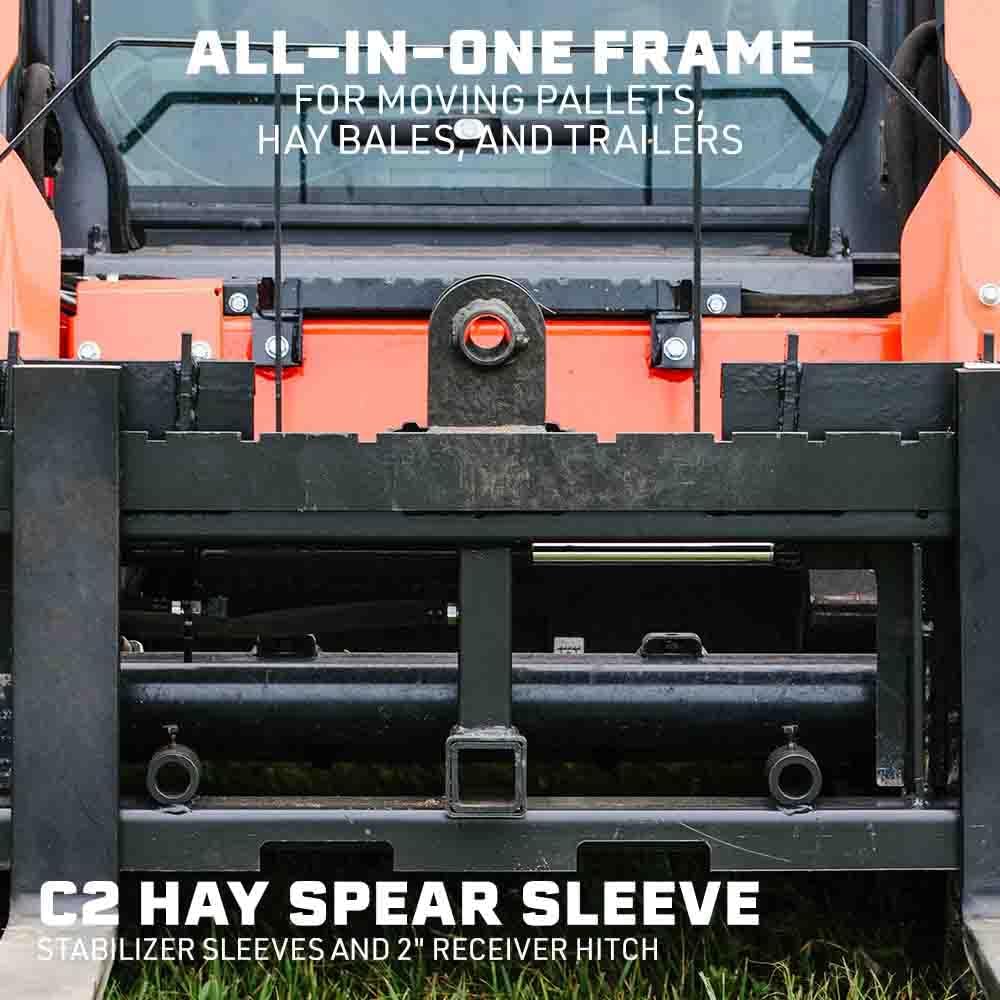 Standard Series Skid Steer Pallet Fork Frame, 48 in | Quick Tach Connection Fits SSQA Loader Mounts for Fast Swaps.