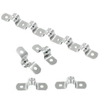 Hordion 50Pcs 3/8" Two Hole Strap U Bracket, M10 Rigid Pipe Strap