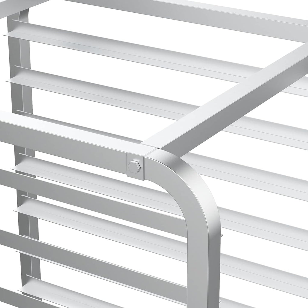 Upgraded 20-Tier Full/Half Sheet Pan Rack, Aluminum Bakery Rack, Speed Rack, Bakers Rack with Lockable Wheels for