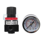 AR2000 Pneumatic Air Compressor Pressure Regulator with Bracket and Gauge Female Thread 1/4 NPT 0-145 PSI