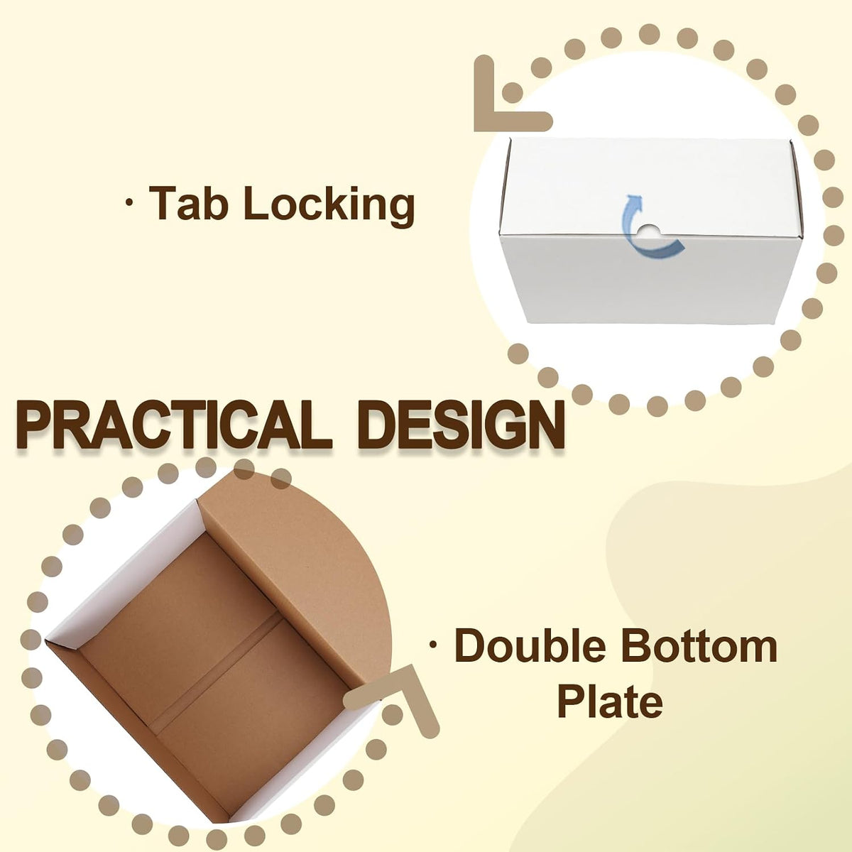 10x7x4 White Shipping Boxes Set of 25, Corrugated Cardboard Box 10 x 7 x 4 for Mailing Packing Gifts, Shipping Small
