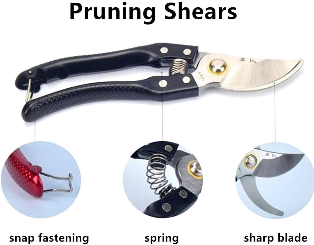 Garden Tool Set 4 PCS Include Stainless Steel Pruning Scissors Pruning Shears and Garden Shovel Transplant Trowel