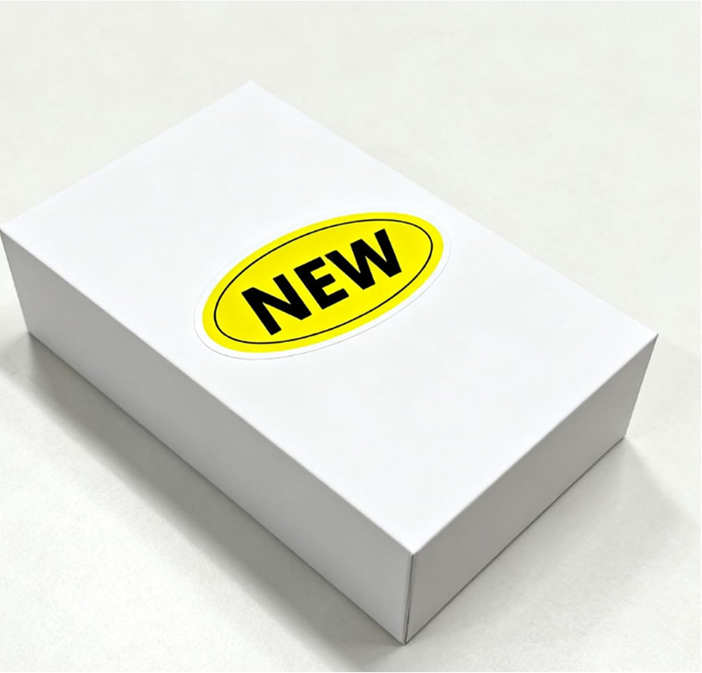 Yellow Oval Inventory Labels,1x2 Inches, 500 Pcs(New)