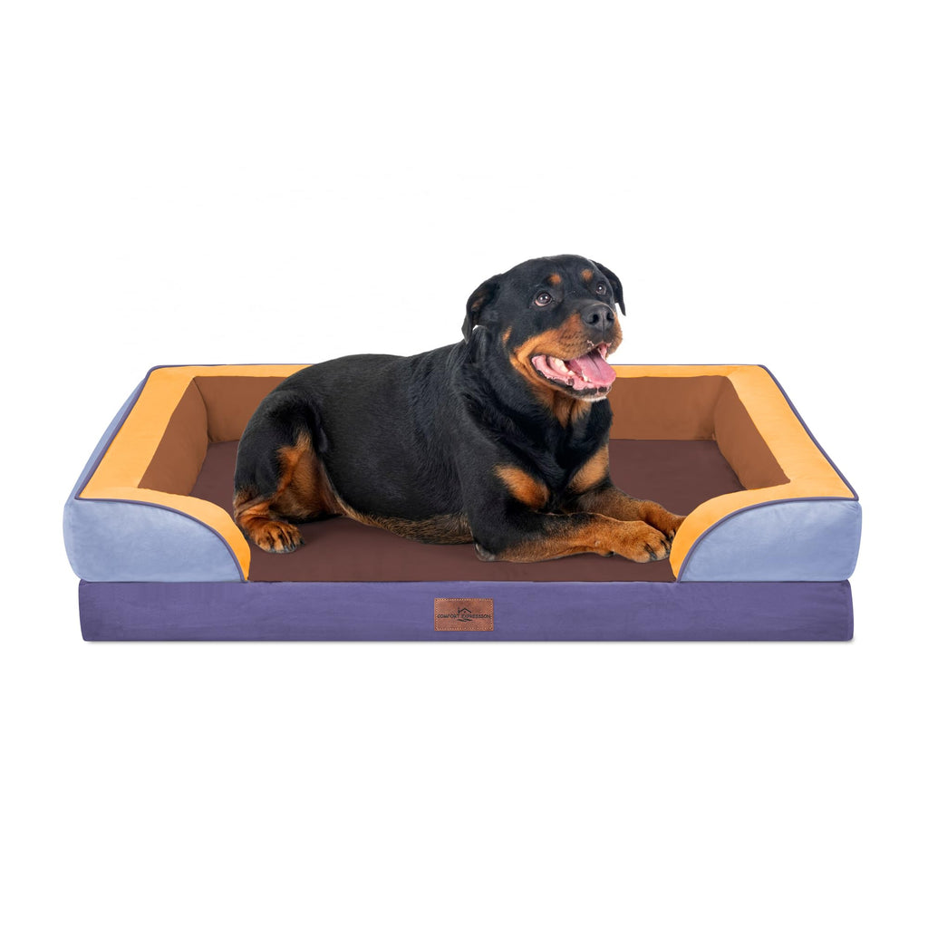 Orthopedic Dog Bed for Extra Large Dogs with Bolster