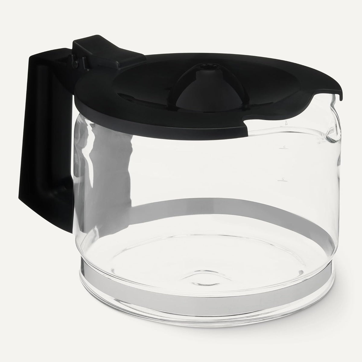 5-Cup Glass Replacement Carafe for Coffee Maker, Comfort-Grip Handle, Dripless Spout, Black