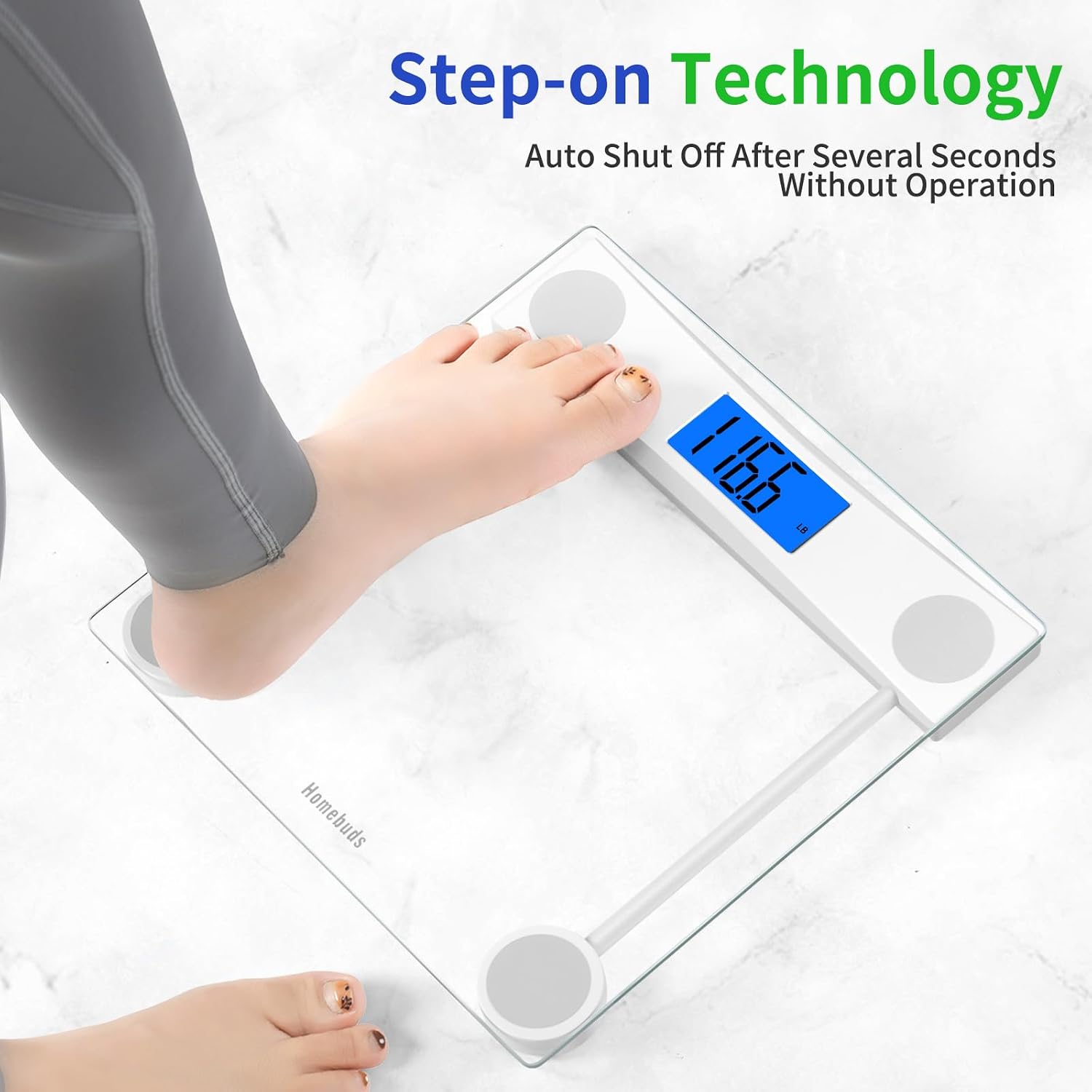 Digital Bathroom Scale for Body Weight, High Precision Assured by Weight Scale Professional Factory SINCE 2001, Blue