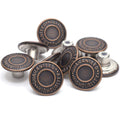 17mm Brass Jeans Buttons, No Sew Metal Tack Buttons Replacement Kit