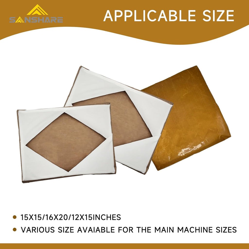 Heat Press Covers 16x24 2Pcs for Protecting Top & Bottom Platen | Heat Press Platen Wrap for Heat Press Machine, No